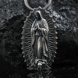 Virgin Mary Guadalupe Silver Pendant