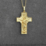 Gold Ascension of Jesus Cross Necklace