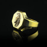 Gold Handmade Eagle Ring