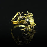 Solid Gold Scorpion Band Ring