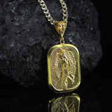 Gold Virgin Mary Angel Wings Necklace