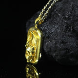 Gold Dragon and Skull Medallion Pendant
