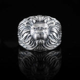 Lion Head Band Ring