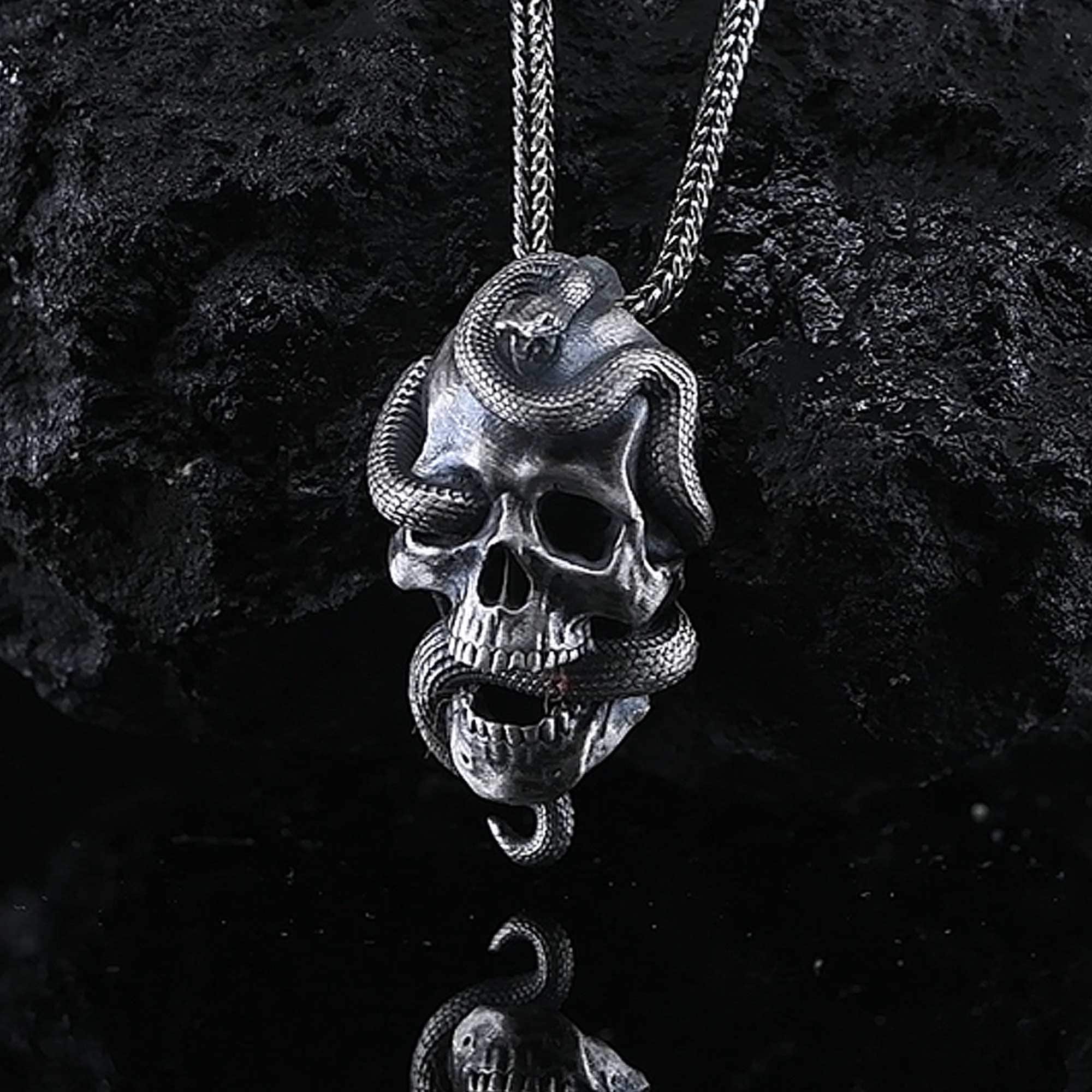 Gothic Viking Raven Skull Pendant Necklace Vintage Odin Crow Skull Necklace  For Men Women Fashion Stainless Steel Pagan Jewelry | Fruugo AU