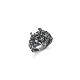 Oni Demon Ghost Silver Band Ring