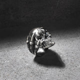 Skull With Claws Band Ring