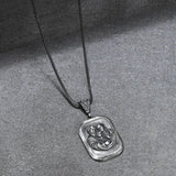 Holy Family Silver Medallion Necklace