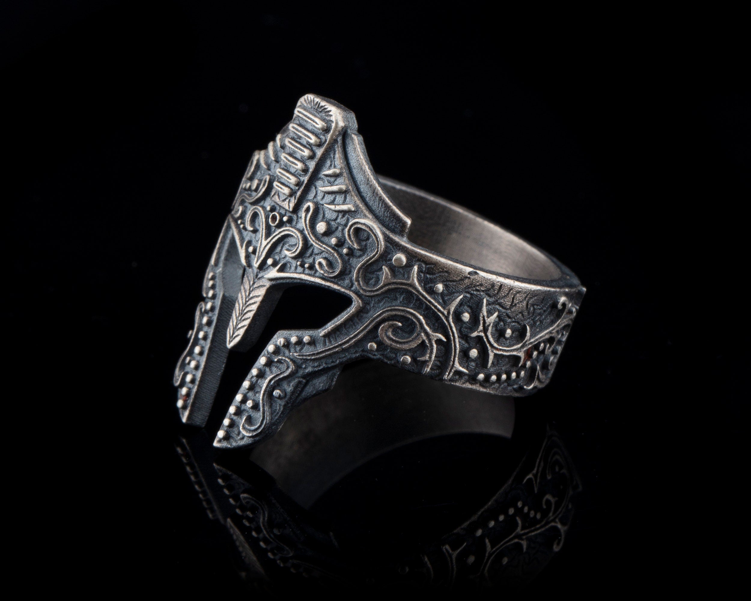 Amazon.com: Gladiator Helmet Ring Sterling Silver 925 Spartan Warrior Doom  Mask Handmade Jewelry : Handmade Products