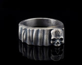 Skull Wavy Band Ring