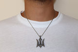 Falcon Biomechanical Trident Necklace