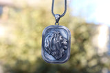 Lion Head Relief Medallion Pendant