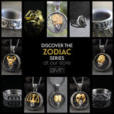 Aries Caged Circle Zodiac Necklace