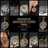 Ancient Warrior Coin Hoop Earring