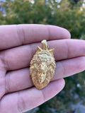 Gold Man in Wolf Disguise Pendant
