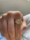 Solid Gold Jesus Seal Ring