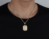 Gold Saint Gabriel Medallion Pendant
