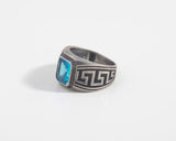 Greek Aquamarine Signet Ring