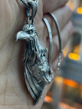 Wolf Under The Eagle Wings Pendant