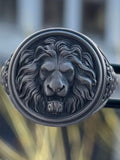 Lion Head Stylish Signet Men Ring