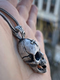 Cross Marked Skull Necklace