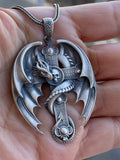 Cross Entangled Dragon Necklace
