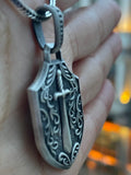Kings Skull and Sword in Patterns Necklace