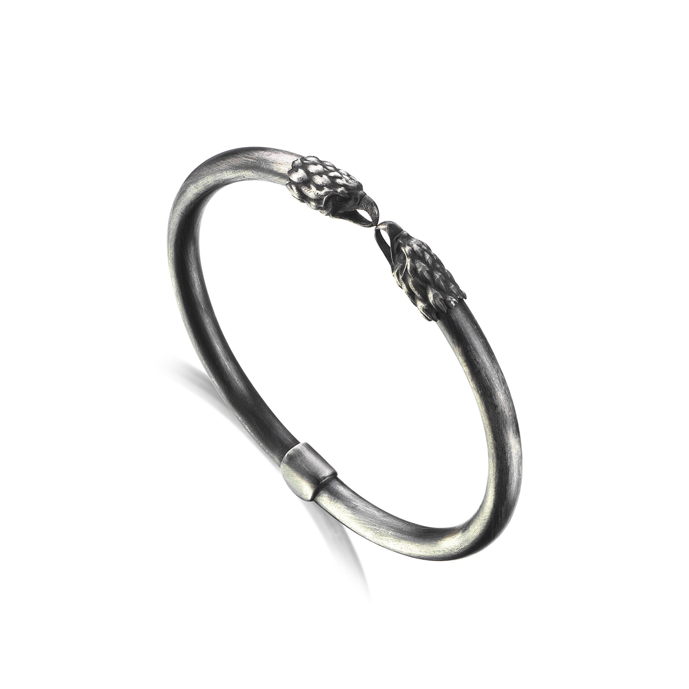 Silver color oxidised bracelet - Jaipur Mart - 4214372