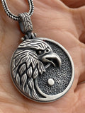 Eagle Yin Yang Medallion Necklace