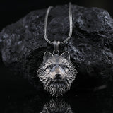 Wolf Head Men Necklace
