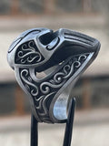Mask with Patterns Band Ring