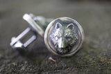 Wolf Silver Cuff Links