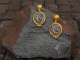 Ancient Tyche Coin Hinged Earring